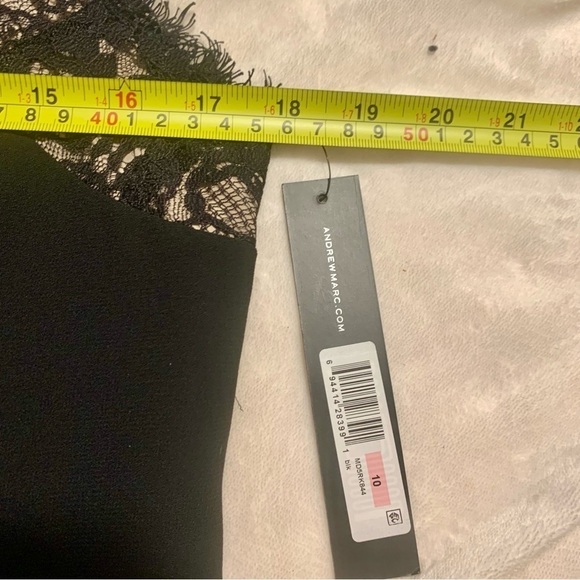 NWT Marc New York Dress Sz 10 Black Sleeveless Lace Trim Mini Andrew Marc - Picture 13 of 14